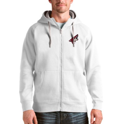 Толстовка на молнии Arizona Coyotes Antigua Logo Victory - White - оригинальная атрибутика Аризона Койотис