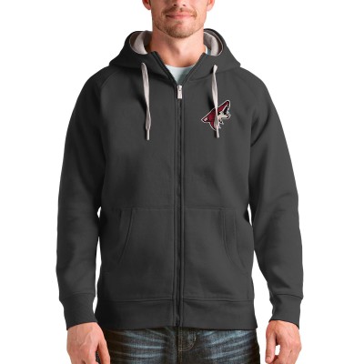 Толстовка на молнии Arizona Coyotes Antigua Logo Victory - Charcoal - оригинальная атрибутика Аризона Койотис