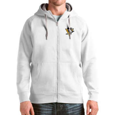 Толстовка на молнии Pittsburgh Penguins Antigua Logo Victory - White