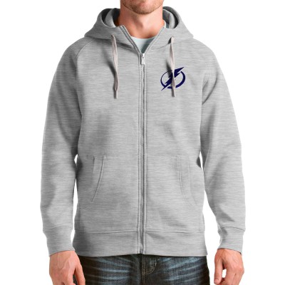 Толстовка на молнии Tampa Bay Lightning Antigua Logo Victory - Heathered Gray