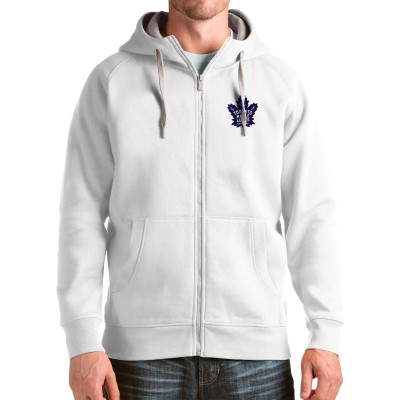 Толстовка на молнии Toronto Maple Leafs Antigua Logo Victory - White