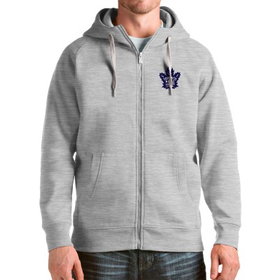 Толстовка на молнии Toronto Maple Leafs Antigua Logo Victory - Heathered Gray