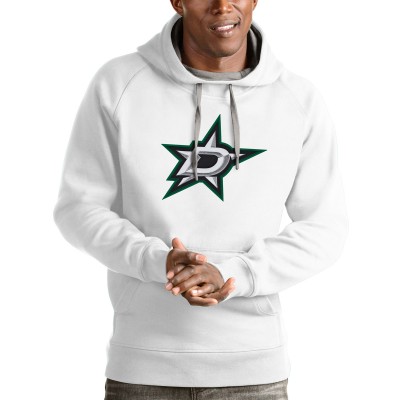 Толстовка с капюшоном Dallas Stars Antigua Logo Victory - White - оригинальные толстовки Даллас Старз