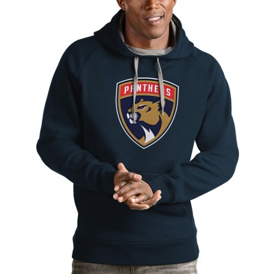 Толстовка с капюшоном Florida Panthers Antigua Logo Victory - Navy - оригинальные толстовки Флорида Пантерз