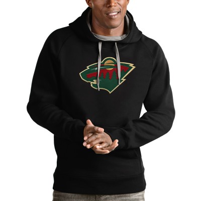 Толстовка с капюшоном Minnesota Wild Antigua Logo Victory - Black - оригинальные толстовки Миннесота Уайлд
