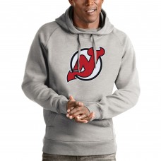 Толстовка с капюшоном New Jersey Devils Antigua Logo Victory - Heathered Gray
