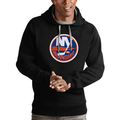 Толстовка с капюшоном New York Islanders Antigua Logo Victory - Black