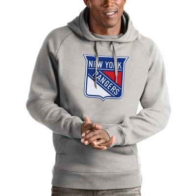 Толстовка New York Rangers Antigua Logo Victory - Heathered Gray