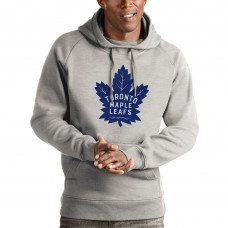 Толстовка с капюшоном Toronto Maple Leafs Antigua Logo Victory - Heathered Gray
