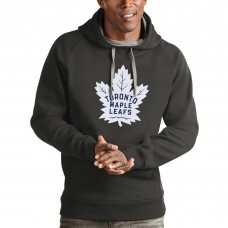 Толстовка с капюшоном Toronto Maple Leafs Antigua Logo Victory - Charcoal