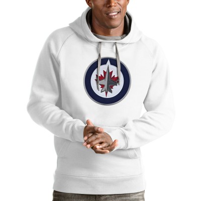 Толстовка с капюшоном Winnipeg Jets Antigua Logo Victory - White