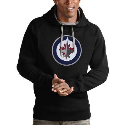 Толстовка с капюшоном Winnipeg Jets Antigua Logo Victory - Black