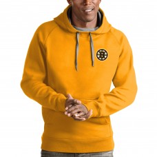 Boston Bruins Antigua Victory Pullover Hoodie - Gold