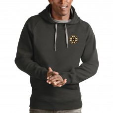Boston Bruins Antigua Victory Pullover Hoodie - Charcoal