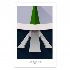 Seattle Kraken 11 x 17 Minimalist Climate Pledge Arena Poster