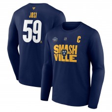 Roman Josi Nashville Predators 2022 NHL Stadium Series Name & Number Long Sleeve T-Shirt - Navy