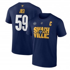 Roman Josi Nashville Predators 2022 NHL Stadium Series Name & Number T-Shirt - Navy