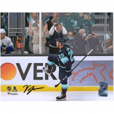 Autographed Seattle Kraken Vince Dunn Fanatics Authentic 8 x 10 Deep Sea Blue Jersey Celebration Photograph