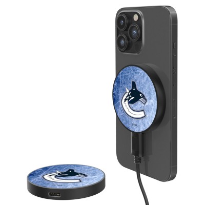 Беспроводное зарядное устройство Vancouver Canucks 10-Watt Ice Flood Design - оригинальные мобильные аксессуары НХЛ