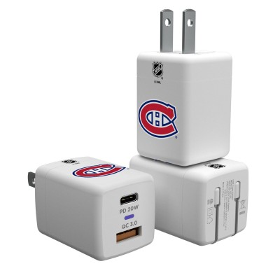 Зарядная USB американская вилка Montreal Canadiens - оригинальные мобильные аксессуары НХЛ