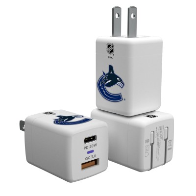 Зарядная USB американская вилка Vancouver Canucks - оригинальные мобильные аксессуары НХЛ