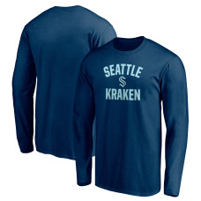 Seattle Kraken Deep Sea Blue Victory Arch Long Sleeve T-Shirt Seattle Kraken Deep Sea Blue Victory Arch Long Sleeve T-Shirt