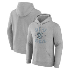 Seattle Kraken Heathered Gray Heritage Pullover Hoodie