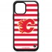Calgary Flames OtterBox Striped Symmetry iPhone Case - Black