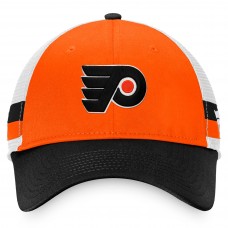 Philadelphia Flyers Breakaway Striped Trucker Snapback Hat - Orange/Black