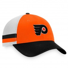 Philadelphia Flyers Breakaway Striped Trucker Snapback Hat - Orange/Black