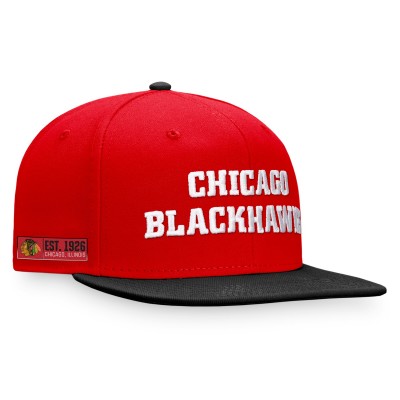 Бейсболка Chicago Blackhawks Iconic Color Blocked - Red/Black