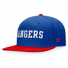 New York Rangers Iconic Color Blocked Snapback Hat - Blue/Red