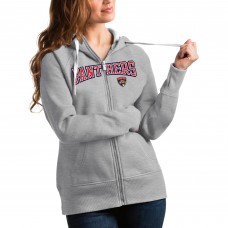 Толстовка на молнии Florida Panthers Antigua Womens Wordmark Victory - Heathered Gray