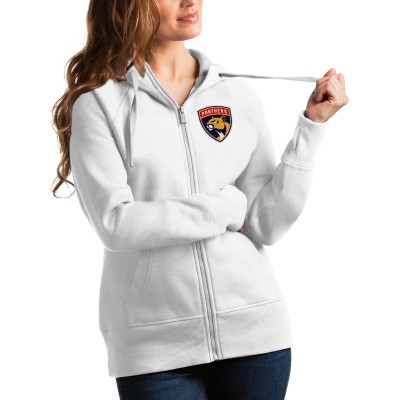 Толстовка на молнии Florida Panthers Antigua Womens Victory - White