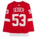 Autographed Detroit Red Wings Moritz Seider Fanatics Authentic Red adidas Authentic Jersey