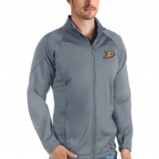 Anaheim Ducks Antigua Links Full-Zip Golf Jacket - Gray