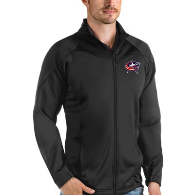 Columbus Blue Jackets Antigua Links Full-Zip Golf Jacket - Black - оригинальная атрибутика Коламбус Блю Джекетс