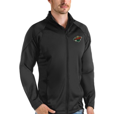 Minnesota Wild Antigua Links Full-Zip Golf Jacket - Black - оригинальная атрибутика Миннесота Уайлд