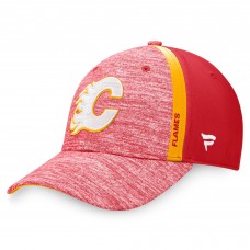 Calgary Flames Defender Flex Hat - Heather Red