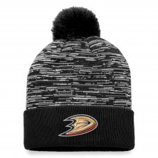 Anaheim Ducks Defender Cuffed Knit Hat with Pom - Black