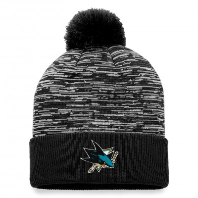 Шапка с помпоном San Jose Sharks Defender Cuffed - Black