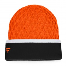 Philadelphia Flyers Iconic Striped Cuffed Knit Hat - Orange/Black