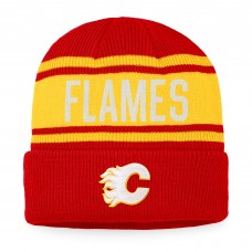 Calgary Flames True Classic Retro Cuffed Knit Hat - Red/Gold