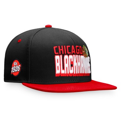 Бейсболка Chicago Blackhawks Heritage Retro - Black/Red