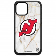 Чехол на телефон New Jersey Devils OtterBox iPhone White Marble Slate - Black