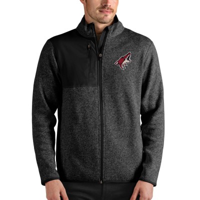 Arizona Coyotes Antigua Fortune Full-Zip Jacket - Heathered Black - оригинальная атрибутика Аризона Койотис