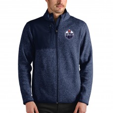 Кофта на молнии Edmonton Oilers Antigua Fortune - Heathered Navy