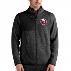 New York Islanders Antigua Fortune Full-Zip Jacket - Heathered Black