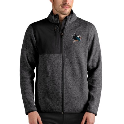 Кофта на молнии San Jose Sharks Antigua Fortune - Heathered Charcoal