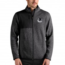 Vancouver Canucks Antigua Fortune Full-Zip Jacket - Heathered Charcoal
